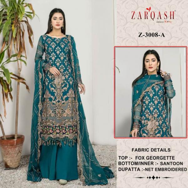 Zarqash Z 3008 Designer Heavy Pakistani Suit Collection